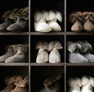 Restoration Hardware Luxe Faux Fur Booties, $9.99 (were $29) Just don't wear them out of the house or someone might think you bought Uggs.